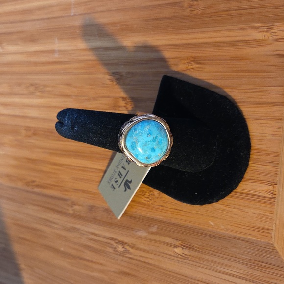 Studio Barse Turquoise Ring with Bronze Band 8 - Picture 5 of 8